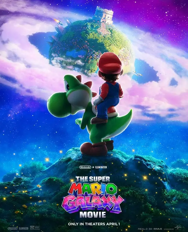 پوستر جدید «سوپر ماریو گلکسی» با تمرکز بر یوشی منتشر شد 2 New Super Mario Galaxy poster 2