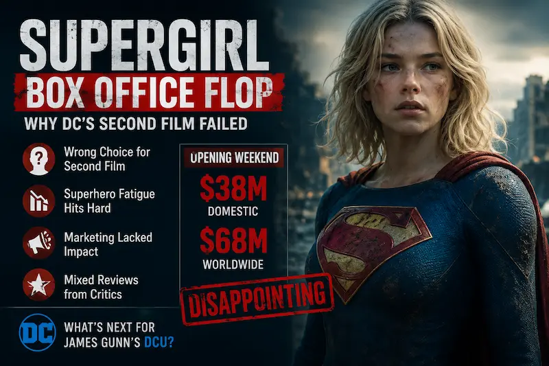 بررسی دلایل شکست «Supergirl» در گیشه؛ آیا دومین فیلم DC رویای جیمز گان را به خطر انداخته است؟ 2 بررسی دلایل شکست «Supergirl» در گیشه؛ آیا دومین فیلم DC رویای جیمز گان را به خطر انداخته است؟ - فلاتو
